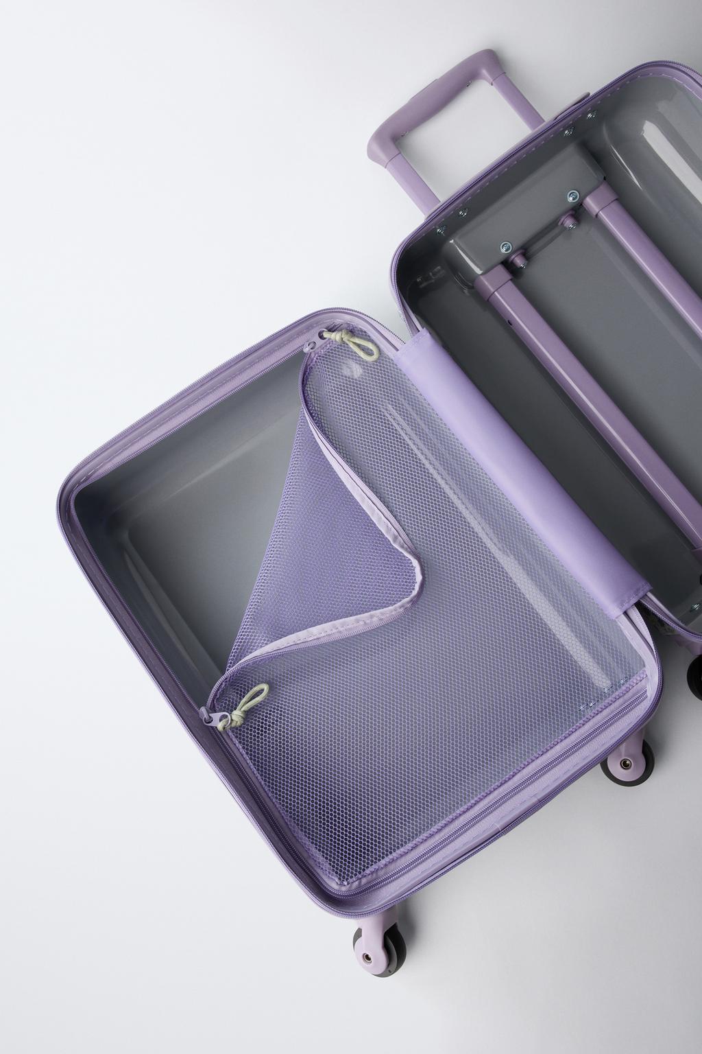Whimsical Floral Print Hard-Shell Suitcase