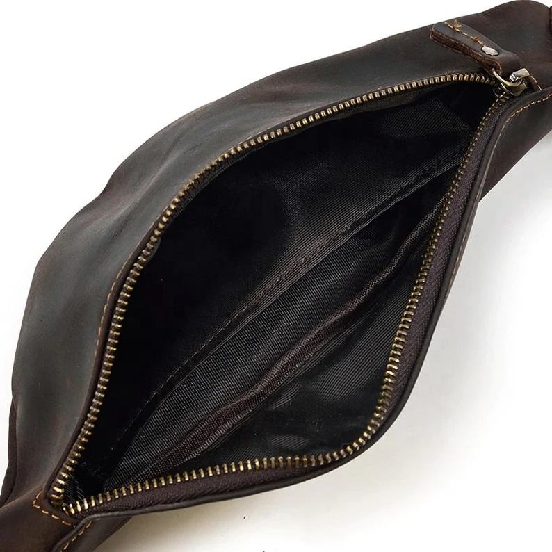 Retro Full-Grain Leather Belt Bag