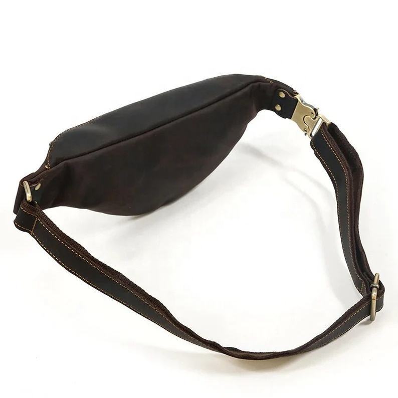 Retro Full-Grain Leather Belt Bag