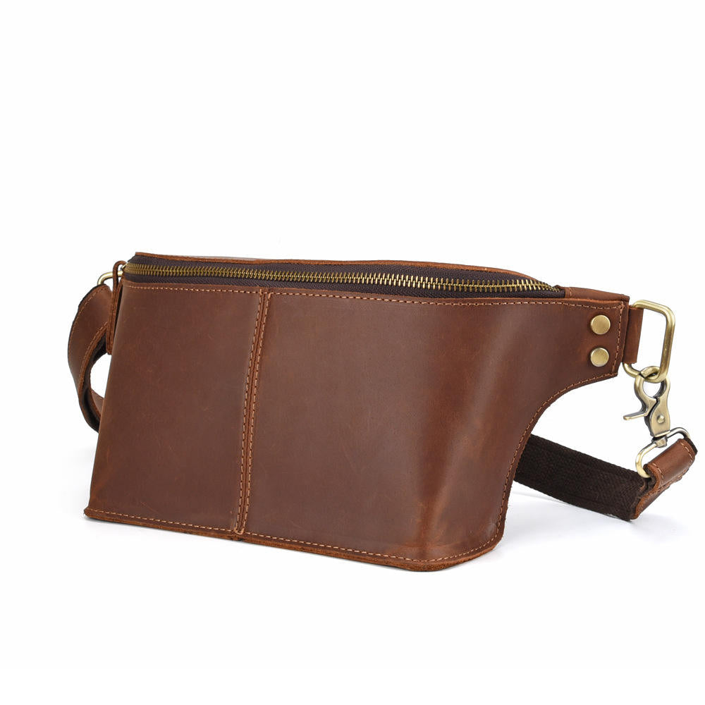 Vintage Full-Grain Leather Belt Bag