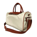 Lightweight Canvas & Leather-Trim Duffel Bag