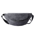 Dark Grey Suede-Effect Belt Bag