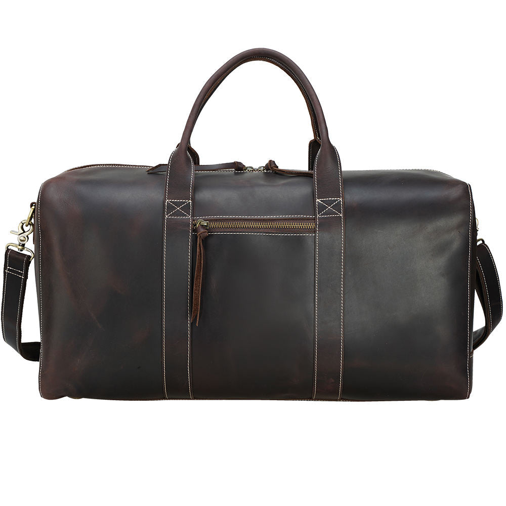 Vintage Full-Grain Leather Duffel Bag