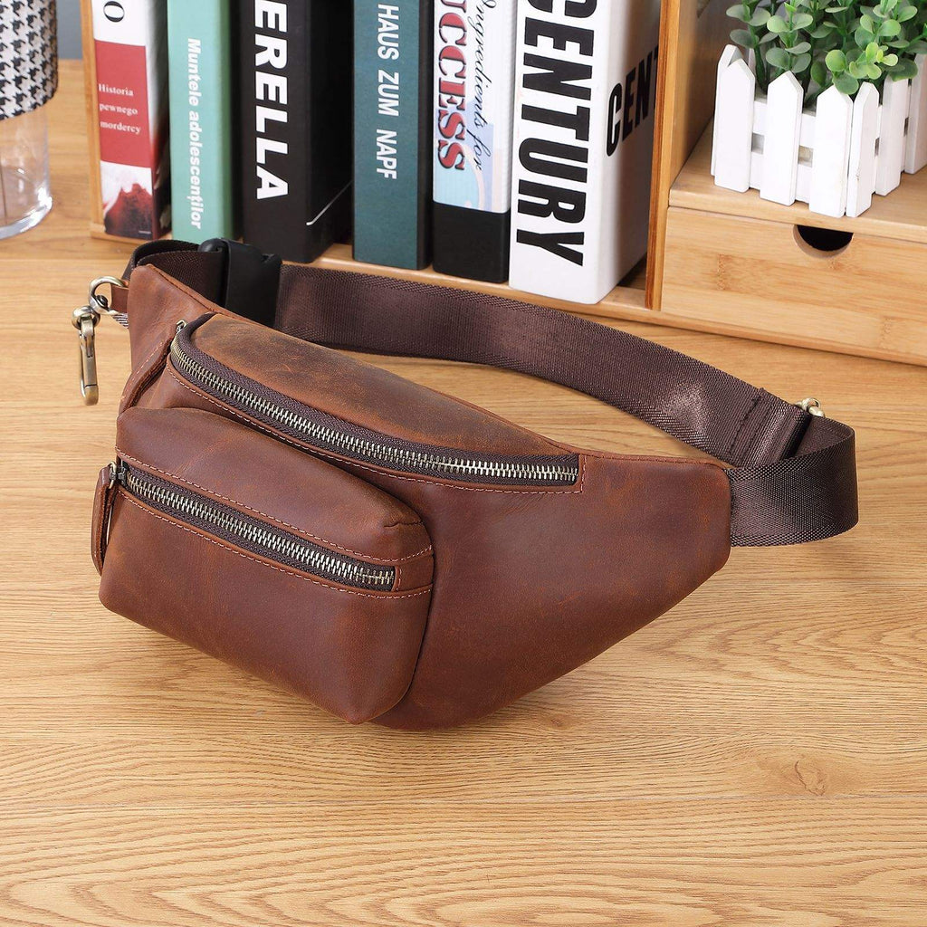Vintage Crazy Horse Leather Belt Bag