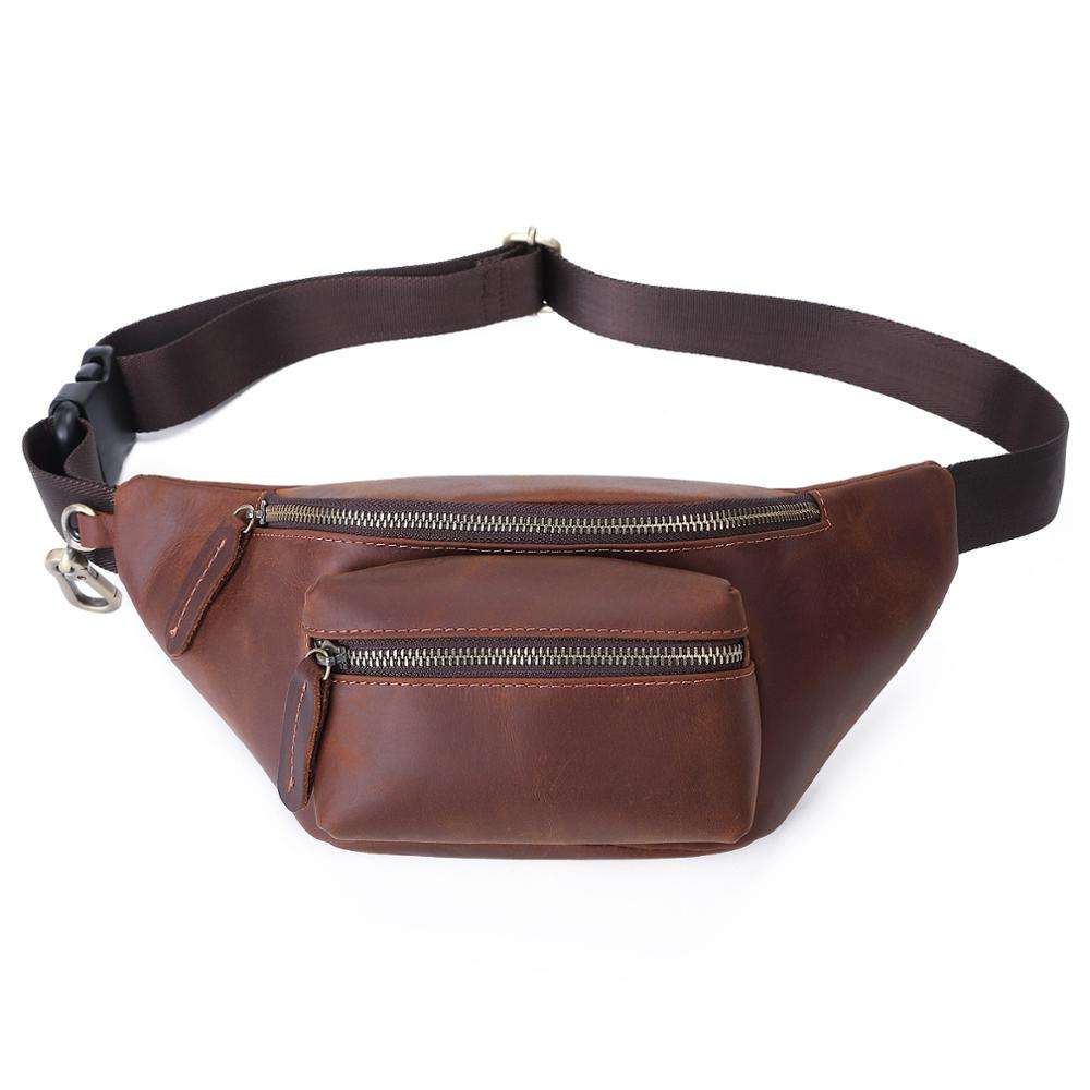 Vintage Crazy Horse Leather Belt Bag