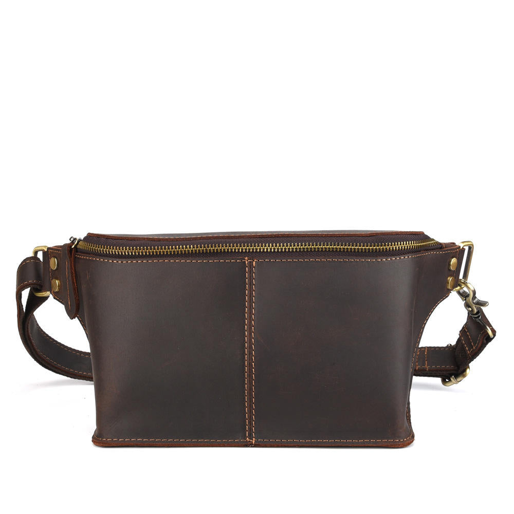 Vintage Full-Grain Leather Belt Bag