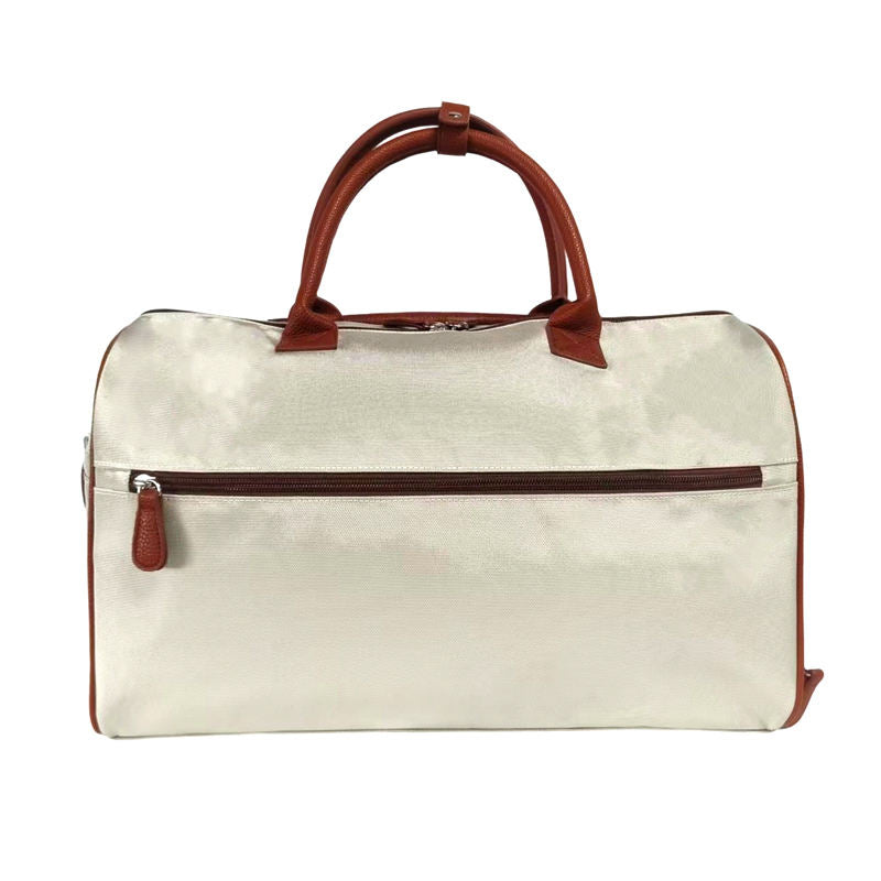 Lightweight Canvas & Leather-Trim Duffel Bag