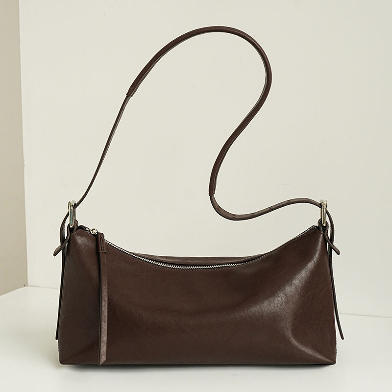 Vintage Brown Leather Shoulder Bag