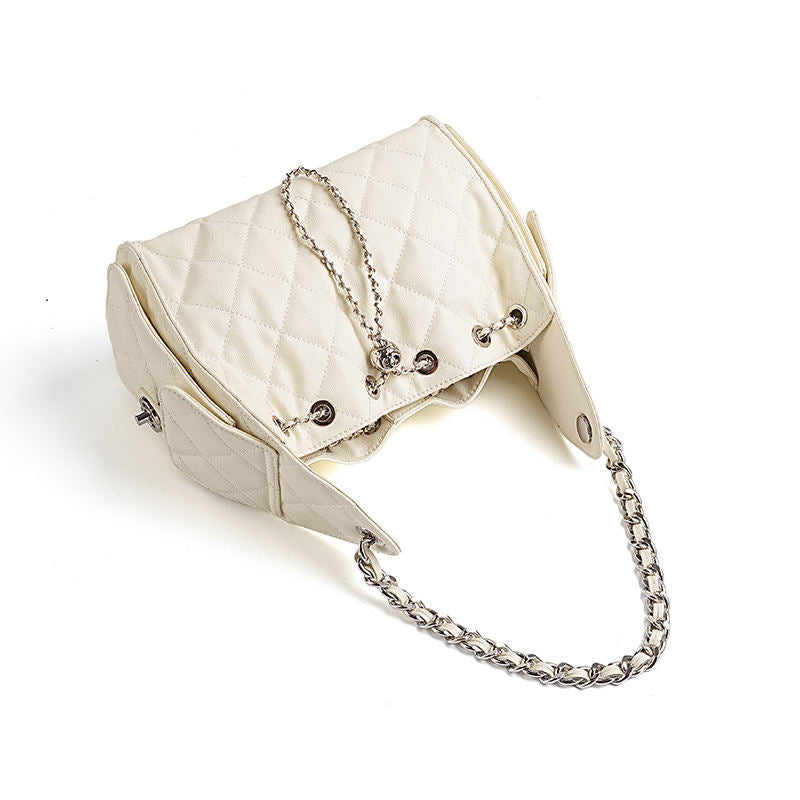 Quilted Leather Chain Strap Handbag