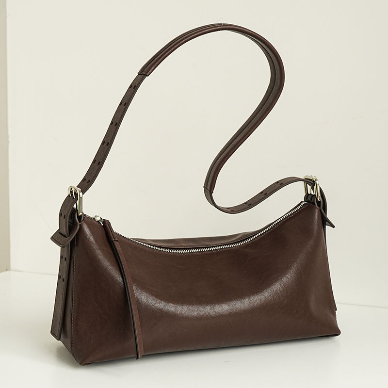 Vintage Brown Leather Shoulder Bag