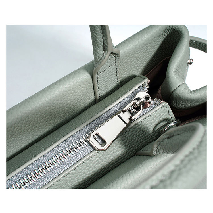 Light Green Belted Leather Handbag